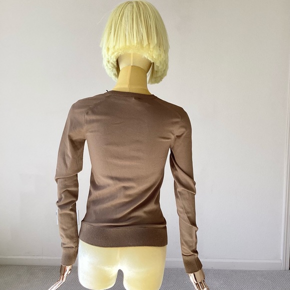 No. 21 Khaki Tan Sweater with keyhole design SZ 4/40 - Picture 3 of 8